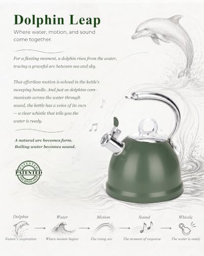 Harriet Whistling Tea Kettle for Stove Top, 2.5 QT Stainless Steel Teapot - Image 2