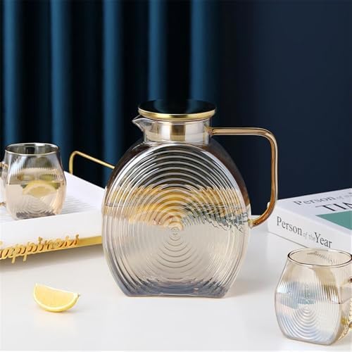 Water Pitcher 2500ml Large Refrigerator Water Jug with Lid Heat Resistant Water Bottles Glass Pitcher for Hot/Cold Water Water Jug - Image 5
