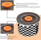 Stainless Steel Coffee Storage Containers with Airtight Lid, Black Buffalo Plaid 17oz Food Storage Container Kitchen Canister for Tea, Coffee Beans, Ground, Sugar Storage - Image 4