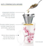 Tea Forte Double-Walled Ceramic Kati Cup, Hanami, 12 oz - Image 2