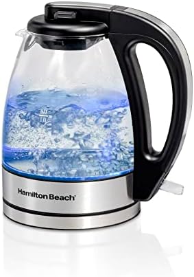 West Bend 78500 Breakfast Station Wide Slot Toaster, 2-Slice, Black & Hamilton Beach Glass Electric Tea Kettle, Water Boiler & Heater, 1 L, Clear - Image 5