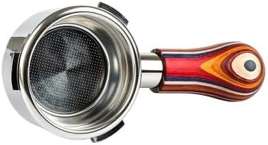 58mm 3 Ear Bottomless Portafilter With 2 Cups Basket，Compatible For HiBREW，h7/h7a/h10a Coffee Machine Accessory(Colorwood-S) by Unknown