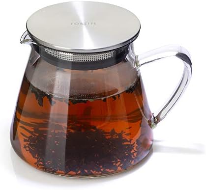 Four Life 841 Teapot Glass, Heat Resistant, 18.9 fl oz (532 ml), For 3 Cups, Lid with Tea Strainer, One Hand, Microwave and Dishwasher Safe, Not Direct Fire, Fuji Glass Teapot - Image 3