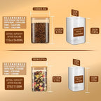 D2scrma 37oz/115oz Square Glass Storage Containers with Lids 2-Pack - Image 2