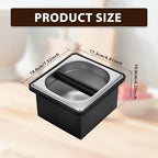 Stainless Steel Coffee Knock Box - Espresso Grounds Bin with Silicone Bar, Dishwasher Safe Espresso Knock Box for Home & Commercial Use (Small) - Image 2