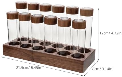 Garneck Single Serving Coffee Storage Tubes with Wooden Holder Glass - Image 2
