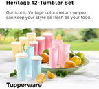 Tupperware Tumbler Set in Multicolor, 12 Count, Dishwasher Safe and BPA Free (12 Tumblers, 12 Lids, 16 fl oz each) - Image 2