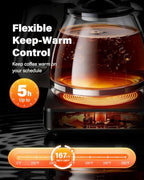 SHARDOR 10-Cup Programmable Drip Coffee Maker, LED Display,Smart Memory - Image 4