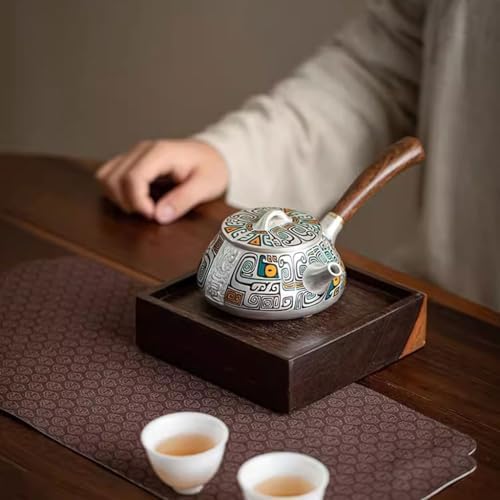 Tea Pots For Loose Tea Sterling Silver Side-handled Teapot, Fair Cup Kung Fu Tea Set, Gilt Silver Health-preserving Anti-scalding Teapot Tea Infuser Pot - Image 6