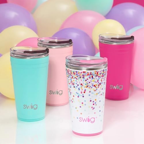 Swig Life 24oz Insulated Party Cup with EZ Slider Lid, Confetti - Image 3