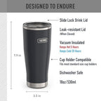 THERMOS ICON SERIES, Stainless Steel Tumbler with Slide Lock, Granite, 18 Ounces (Pack of 4) - Image 2