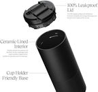 BrüMate Strova 18oz 100% Leakproof Insulated Coffee Mug | Ceramic-Lined Interior | Built-In Silicone Sleeve for Travel | Locking Flip Lid (Dark Aura) - Image 3