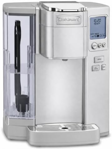 Cuisinart Coffee Maker, Single Serve 72-Ounce Reservoir Coffee Machine, Programmable Brewing & Hot Water Dispenser, Stainless Steel, Cool Grey by Cuisinart