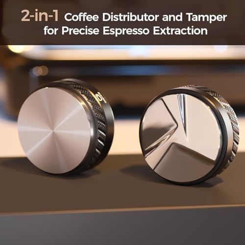 MEION 51mm Coffee Distributor & Tamper, Double-Sided Espresso Distributor for Delonghi CASABREWS and Atatix 51mm Espresso Machines Baskets, Adjustable Depth with Non-Slip Grip & Stainless Steel Base - Image 3