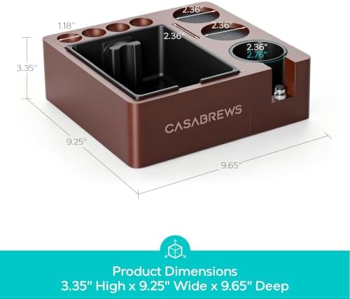 CASABREWS Wooden Espresso Tamping Station Kit 51mm and Knock Box - Image 2
