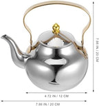 VILLCASE Stainless Steel Teapot with Removable Infuser Stovetop Tea Kettle Water Kettle Fine Mesh Strainer for Loose Leaf Brewing Home Office Travel Use - Image 2