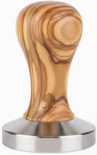 VIA Crema Coffee Tamper, Olive Wood, 58 mm by ViaCrema