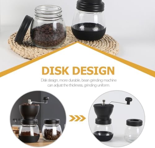 Garneck Manual Hand Coffee Bean Grinder Wear-resistant Burr Mill for Home Office Use Portable Compact Coffee Grinder with Consistency Easy to Clean and Travel-friendly Design - Image 3