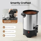 Commercial Coffee Urn, 30 Cup Stainless Steel Coffee Maker With Filter - Image 5