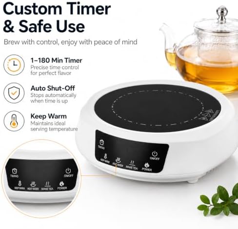 800W Mini Electric Stove Portable Ceramic Hot Plate for Tea Making - Image 3