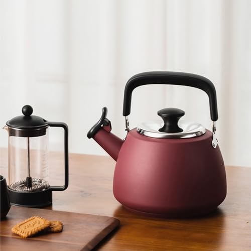 Stovetop Kettle Stainless Steel Whistling Tea Kettle for Gas Electric Ceramic Induction Stove Kettles for Stove(Red) - Image 7