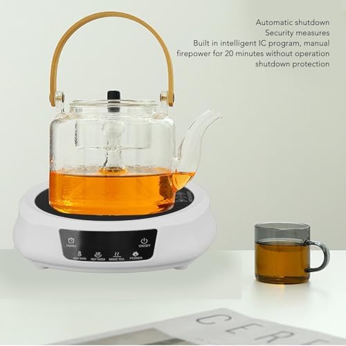 800W Electric Small Hot Plate, Portable Mini Stove Kitchen Cooktop Electric Heater Single Burner for Boiling Water Making Tea Coffee (White) - Image 4