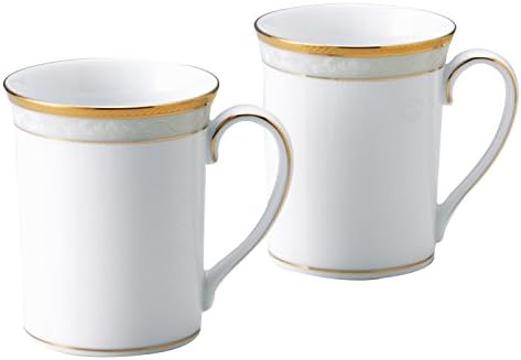 Noritake P91332/4335 Mugs (Pair) 310cc Hampshire Gold 2 Piece Fine Porcelain by Noritake