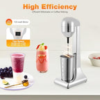 Commercial Electric Milkshake Maker 110V 180W Cocktail Tea Drink Mixer Milk Mixer Blender Stainless Steel Milkshake Machine 16000rpm Smoothie Blender 2 Speeds (1 Head) - Image 2