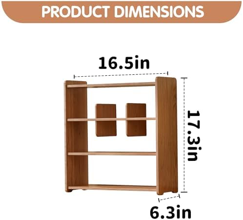 Mug Display Shelf Walnut Wood 4-Tier Coffee Kitchen Countertop Organizer - Image 2