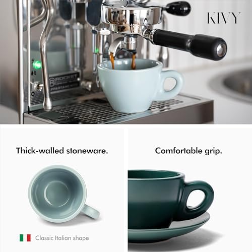 KIVY Cappuccino Cups set - 4x 8oz - Thick-walled stoneware cappuccino cup - Image 2