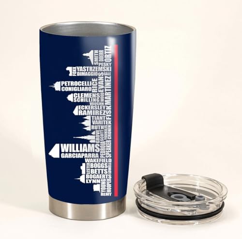 Schian Boston City Skyline Legends Baseball Tumbler - 20 Oz Stainless Steel Insulated Travel Mug With Lid - Novelty Gift For Fans - Mother's Day, Father's Day, Birthday, Christmas - Image 3