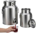 201 Stainless Steel Milk Bucket with Spigot 5L Water Jug Dispenser Can Pail by Unknown