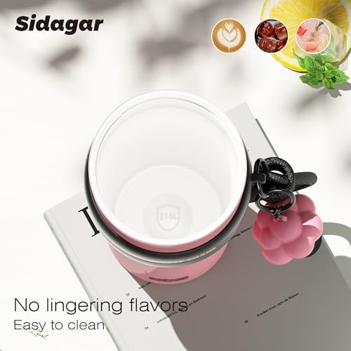 SDGA+ 24 oz Stainless Steel Tumbler with Lid and Straw, Insulated Water Bottle Leak Proof for Hot and Cold, Portable Travel Coffee Mug, Reusable Coffee Cup for Women, Pink - Image 6