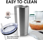HASLE OUTFITTERS 20oz Tumblers Bulk Stainless Steel Cups with Lid Double Wall Vacuum Insulated Coffee Mugs for Cold & Hot Drinks 8 Pack - Image 3