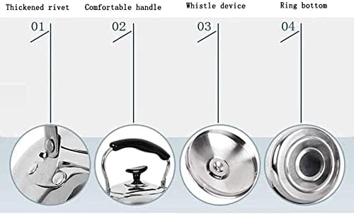 Tea Kettle Stovetop Modern Whistling Kettle Stainless Steel Tea Pot with Anti-scalding Handle Tea Kettle Stovetop Whistling Tea Pot Pour Over Kettle(5L) - Image 6