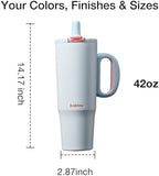 BABLOV 40oz Insulated Coffee Tumbler 316L Stainless Steel Travel Mug - Image 5