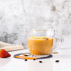 Large Coffee Mugs Set of 6 - Clear Soup Bowls with Handle 17 Oz - Image 4