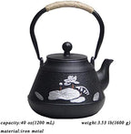 tetsubin Cast iron Tea Kettle workshop Healthy japanese Tea pot with Stainless Steel Infuser（40 oz） - Image 2