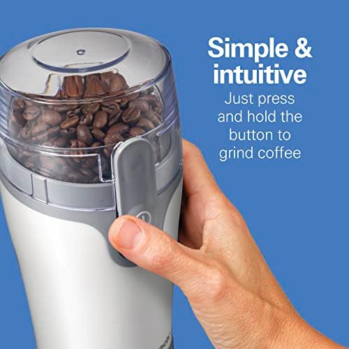 Hamilton Beach Fresh Grind Electric Coffee Grinder for Beans,Spices and More,Stainless Steel Blades,Removable Chamber,Makes up to 12 Cups,White,(Pack of 2) - Image 5