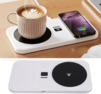 SUNGOOYUE Mug Warmer with Charger Smart Cup Warmer Plate, Plastic Electric Beverage with 3 Heat Settings and 8H Auto Shut Off, for Office Home Travel Desk Use - Image 5