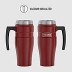 THERMOS Stainless King Vacuum-Insulated Travel Mug with Handle - 16oz, Rustic Red, Thermos Tumbler for Hot/Cold Drinks, Leak-Proof & Sweat-Proof Stainless Steel Coffee Mug with Lid (Pack of 4) - Image 2