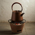 Amagogo Copper Kettle Tea Pot Teapot Water Boiler Hammered Copper Detailing Handcrafted Texture Compact Handle suitable for daily guest sharing countertop decor, Copper, Natural Copper - Image 5