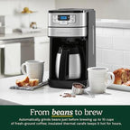 Cuisinart Automatic Grind & Brew 10-Cup Coffee Maker with Blade Grinder, Programmable Coffee Machine Glass Carafe with 1-4 Cup Setting, Brew Pause, Grind-Off Option, DGB-450NAS, Black/Stainless Steel - Image 4