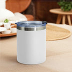 MEWAY 12 oz Lowball, Tumbler Stainless Steel Double Wall Vacuum Insulated Mug with Straw and Lid, Cleaning Brush ，Durable Powder Coated Insulated Coffee Cup for Cold & Hot Drinks (White, 12 pack) - Image 6