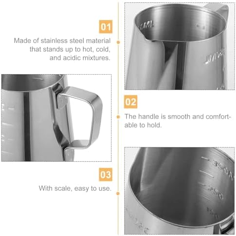350ml Milk Frothing Pitcher,Stainless Steel Cup, Steaming Espresso Coffee Latte Frother Barista Tools Creamy Foam - Image 3