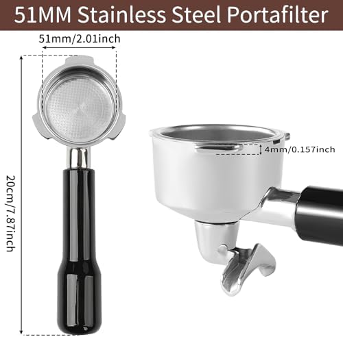 51mm Full Stainless Steel Portafilter for CASABREWS CM5418 & 3700Essential - Image 2