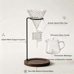 Glass Pour Over Coffee Dripper with Spiral Inner Design, V60 - Image 7