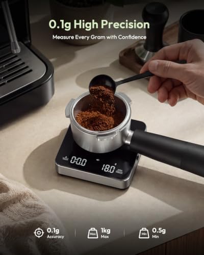 Maestri House S2 Nano Espresso Coffee Scale 1kg/0.1g with Timer USB-C - Image 3