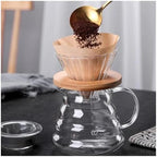 Genérico 1pcs Clear Manual Glass Coffee Dripper Reusable Cone Pour Over With Filter Home Maker - Image 3