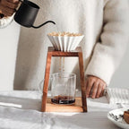 watchget Pour Over Coffee Station Coffee Dripper Stand Wooden Drip Station Pour Over Coffee Maker Stand Filter Holder - Image 3